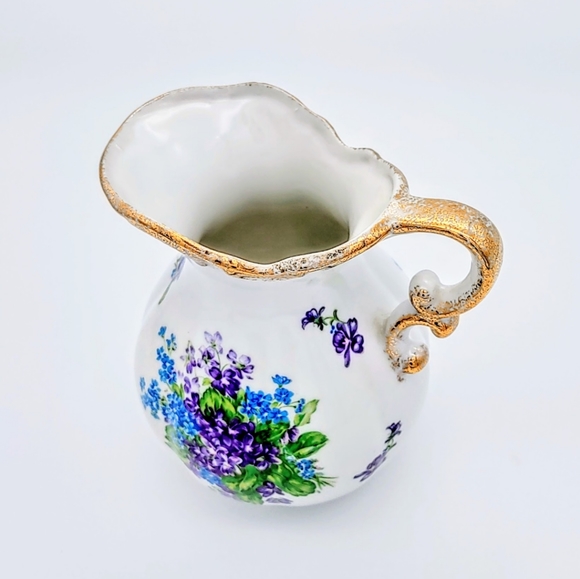 Vintage Lefton China Hand Painted Spring Bouquet 4585 Small Pitcher - Picture 7 of 12